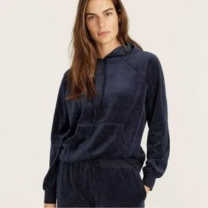 NWT- J Crew Velour Hoodie